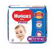 Huggies Dry Pants Baby Diaper Pant M 6-12 kg 60 pcs